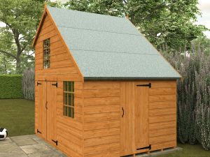 The Right Side Of The 6x8 Club Garage Wooden Playhouse
