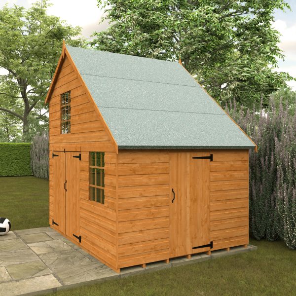The Right Side Of The 6x8 Club Garage Wooden Playhouse