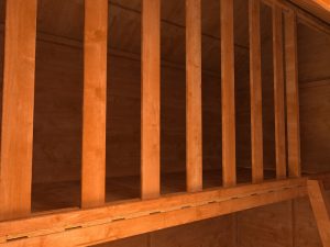 The Safety Rail Inside The 6x8 Club Garage Wooden Playhouse