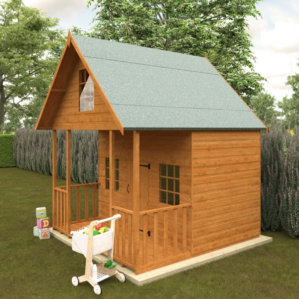 Right Side Of The Funplay4U 8X8 Lodge Wooden Playhouse