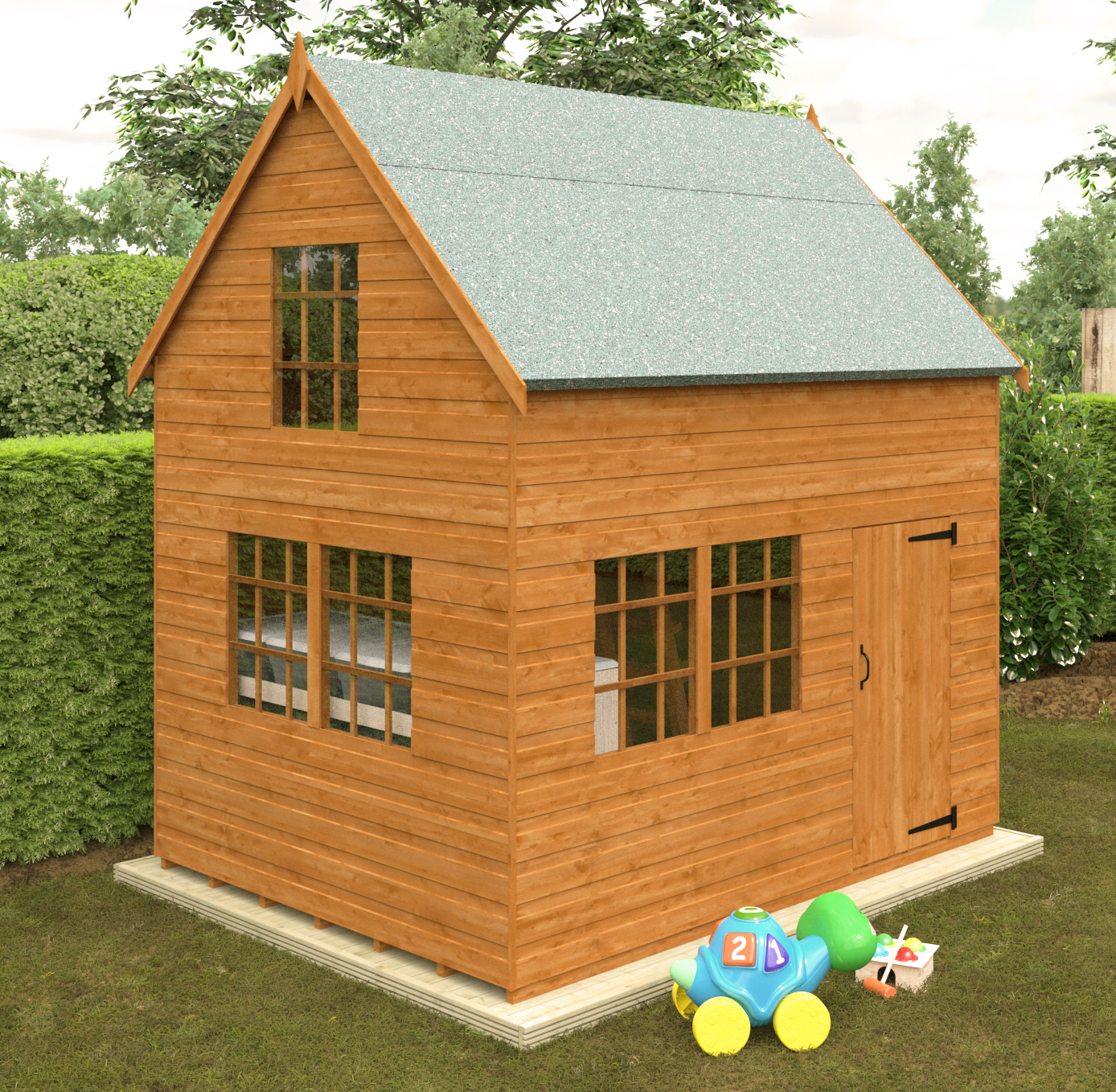 Funplay4U 8x6 Country Cottage Wooden Playhouse