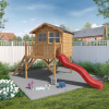 Funplay4U 5x5 Poppy Wooden Playhouse with Tower & Slide