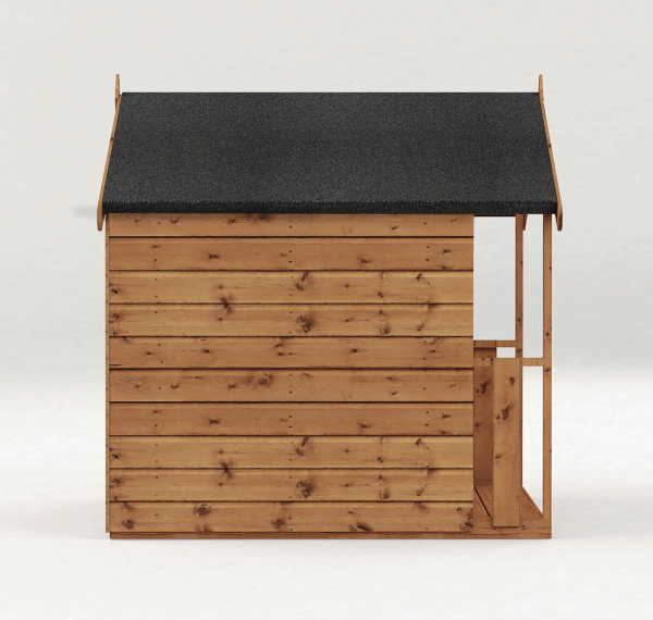 Side view of the Funplay4U 4x4 Snug Wooden Playhouse