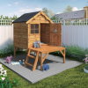 4x4 Snug Wooden Playhouse With Tower