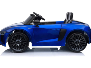 Side of the blue AUDI R8 Kids Electric Ride on Car