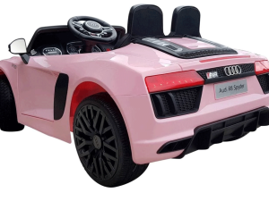 Back of the AUDI R8 Kids Electric Ride on Car In Pink