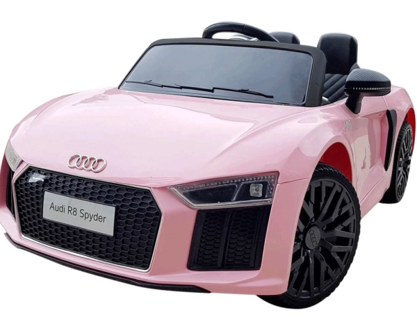 Front of the pink AUDI R8 Kids Electric Ride on Car