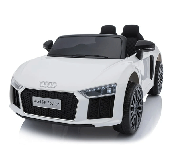 Front of the white AUDI R8 Kids Electric Ride on Car