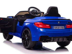 BMW M5 Kids Electric Ride on Car In Blue door open