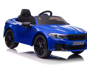 BMW M5 Kids Electric Ride on Car In Blue Side view