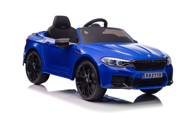 BMW M5 Kids Electric Ride on Car In Blue Side view