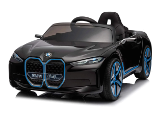Side view of the Black BMW I4 12V Kids Electric Ride On Car