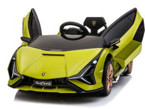 Green Lamborghini Sian 12v Kids Electric Ride on Car Doors Open
