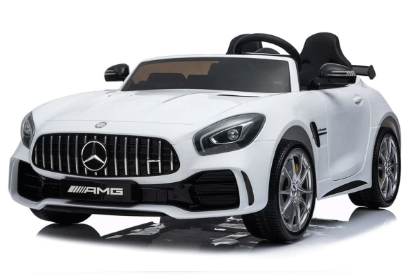 White Mercedes GT 24V Kids Electric Ride On Car