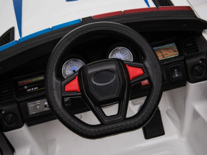 Steering Wheel on the Police 4×4 SUV 12v Kids Electric Ride on Car