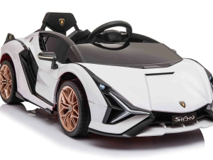 White Lamborghini Sian 12v Kids Electric Ride on Car